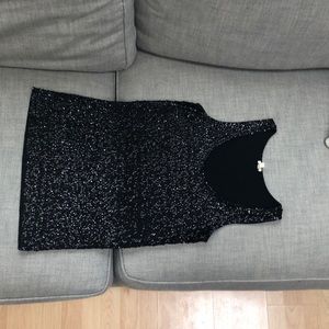 J Crew Black Sequin Top; Size Small